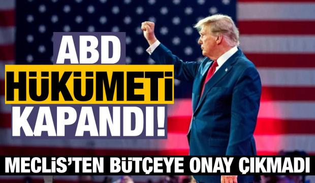 ABD'de h&uuml;k&uuml;met kapandı! Meclis'ten b&uuml;t&ccedil;eye onay &ccedil;ıkmadı