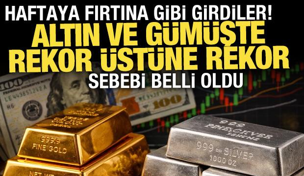Altın ve g&uuml;m&uuml;ş rekor &uuml;st&uuml;ne rekor kırıyor