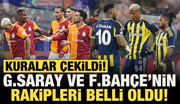 Avrupa'da Galatasaray ve Fenerbah&ccedil;e'nin rakipleri belli oldu
