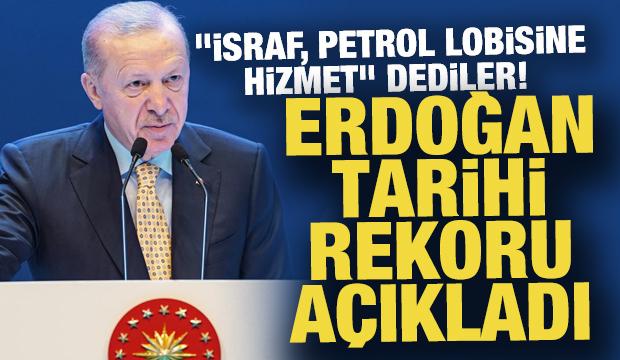 Başkan Erdoğan tarihi rekoru a&ccedil;ıkladı: &Uuml;lkemize ulaşımda &ccedil;ağ atlattık