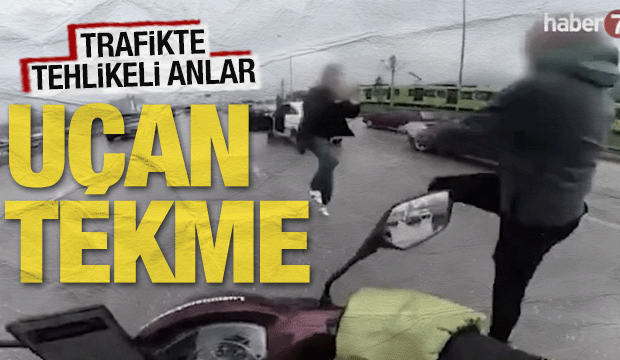 Bursa'da u&ccedil;an tekmeli kavga: Birbirine girdiler