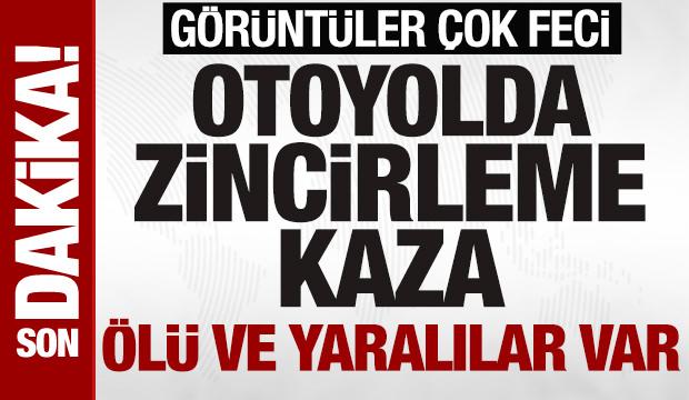 Gaziantep - Şanlıurfa otoyolunda zincirleme kaza; &ouml;l&uuml; ve yaralılar var
