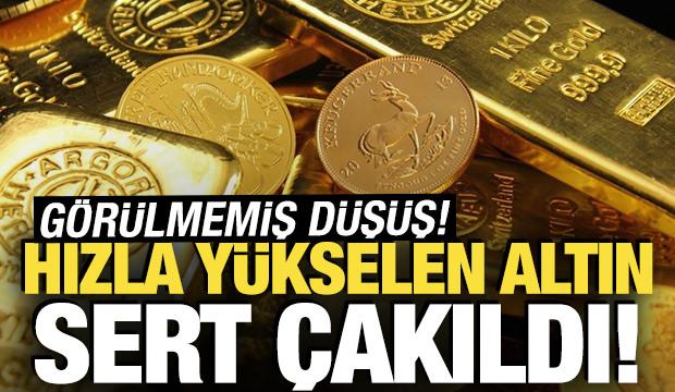 Hızlı y&uuml;kselen altın sert &ccedil;akıldı! G&ouml;r&uuml;lmemiş d&uuml;ş&uuml;ş: İşte son rakamlar