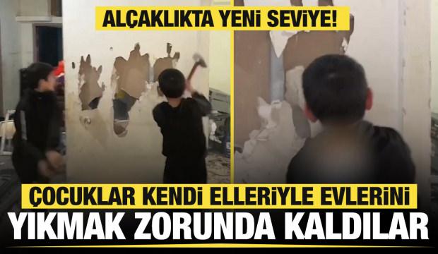 Kud&uuml;s&rsquo;te kahreden olay: Filistinli &ccedil;ocuklar kendi evlerini yıkmak zorunda bırakıldı