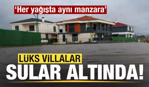 L&uuml;ks villalar sular altında kaldı
