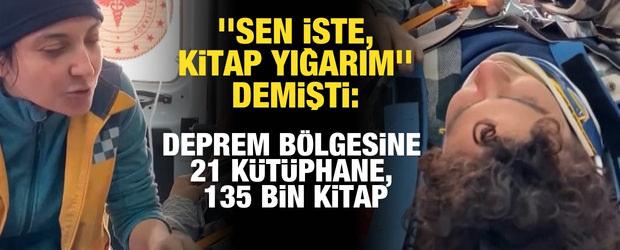 Sağlık&ccedil;ı olarak geldiği deprem b&ouml;lgesine 21 k&uuml;t&uuml;phane, 135 bin kitap kazandırdı