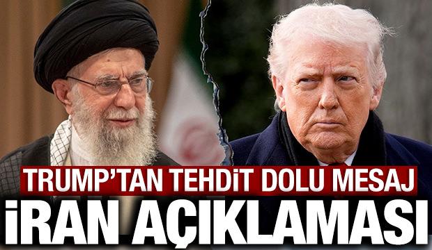 Trump'tan son dakika İran a&ccedil;ıklaması: Tehdit dolu mesaj!