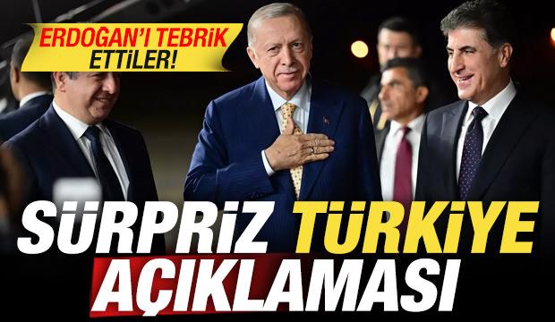 Barzani'den s&uuml;rpriz T&uuml;rkiye a&ccedil;ıklaması: Erdoğan'ı tebrik ettiler