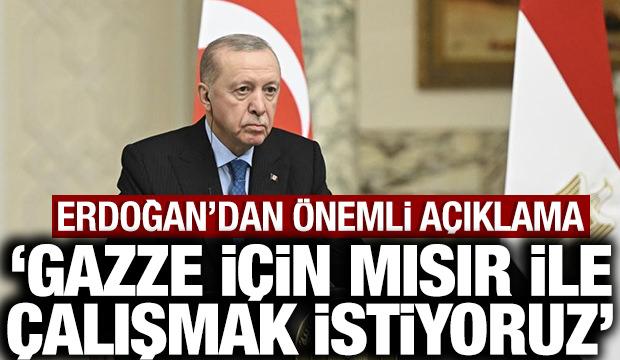 Cumhurbaşkanı Erdoğan: Gazze'nin yeniden imarında da Mısır ile &ccedil;alışmak istiyoruz