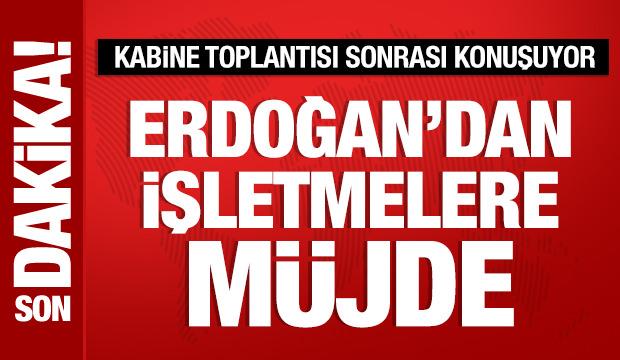 Cumhurbaşkanı Erdoğan, Kabine Toplantısı sonrası konuşuyor