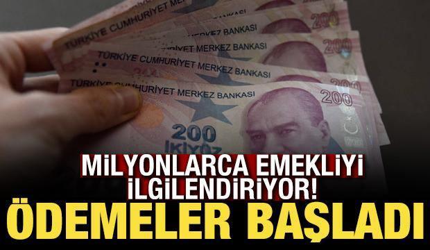 Emeklilerin fark &ouml;demeleri hesaplara yatırıldı