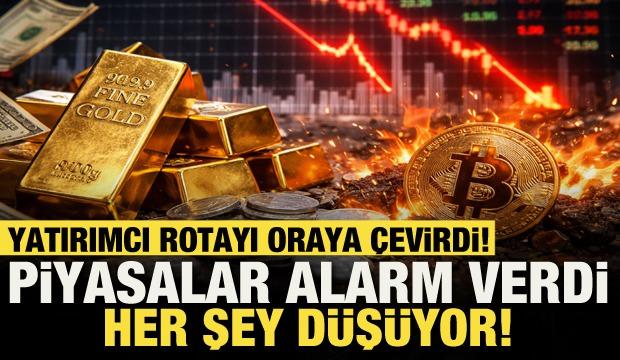 Her şey d&uuml;ş&uuml;yor: Piyasalarda panik satışı, yatırımcı g&uuml;venli limana ka&ccedil;tı 