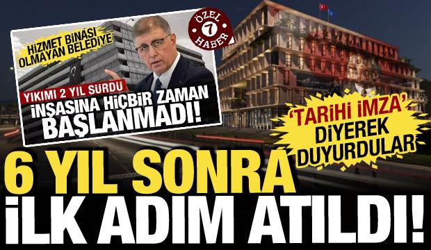Hizmet binası olmayan belediye harekete ge&ccedil;ti: Cemil Tugay'dan 6 yıl sonra 'tarihi imza'