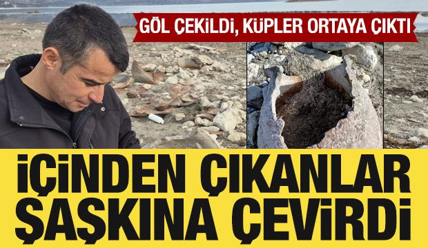 Isparta'da g&ouml;l &ccedil;ekildi, k&uuml;pler ortaya &ccedil;ıktı! İ&ccedil;inden &ccedil;ıkanlar şaşkına &ccedil;evirdi