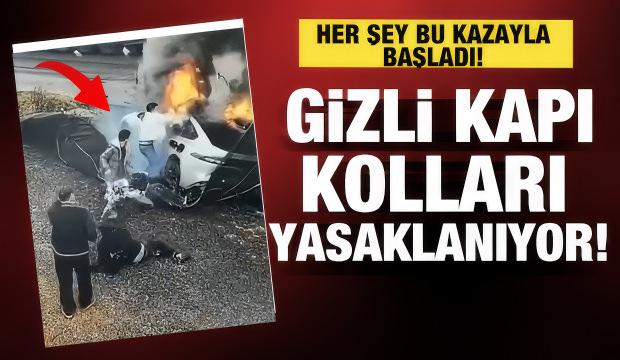 Kaza sonrası &Ccedil;inli otomobil devi gizli kapı kollarına yasak getirdi