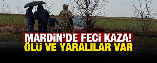 Mardin'de feci kaza! TIR ile otomobilin &ccedil;arpıştığı kazada 2 kişi &ouml;ld&uuml;, 3 kişi yaralandı