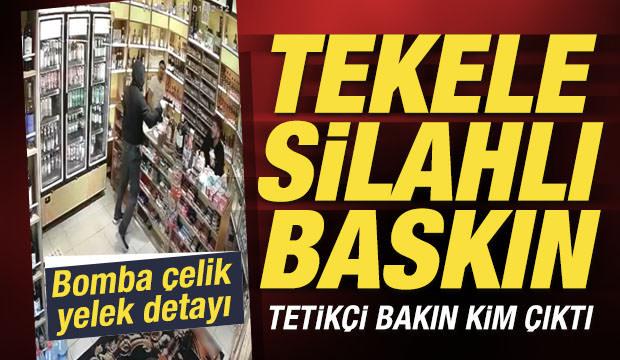 Maskeli 17 yaşındaki tetik&ccedil;inin tekel bayi baskını: Sandalyeli savunma hayat kurtardı