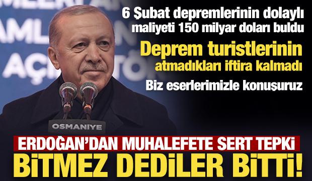 Son Dakika: Erdoğan'dan muhalefete konut tepkisi: Bitmez dediler bitti!