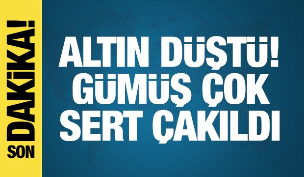 Son dakika haberi: Altın d&uuml;şt&uuml;, g&uuml;m&uuml;ş &ccedil;ok sert &ccedil;akıldı!
