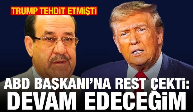 Trump tehdit etmişti! ABD Başkanı'na rest &ccedil;ekti: Devam edeceğim