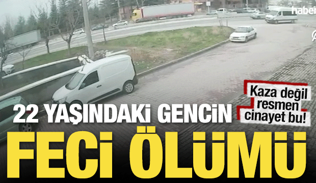 Afyonkarahisar'da bir kişinin &ouml;ld&uuml;ğ&uuml; kaza g&uuml;venlik kamerasında