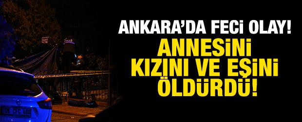 Annesini, kızını ve eşini &ouml;ld&uuml;ren zanlı yaşamına son verdi