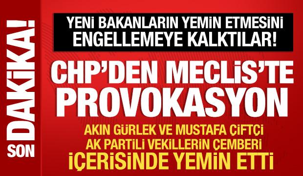 CHP'li vekillerden Meclis'te provokasyon: K&uuml;rs&uuml;y&uuml; işgal etmeye kalktılar