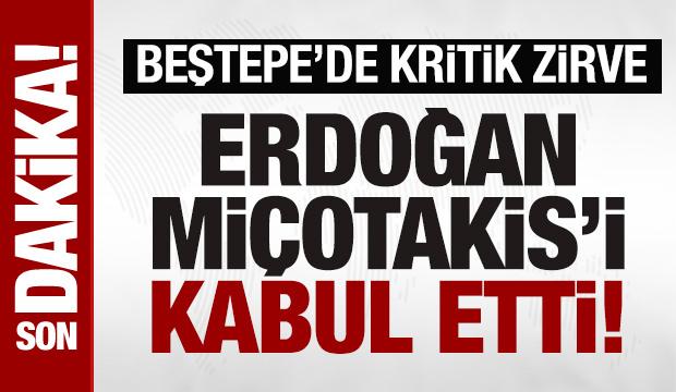 Cumhurbaşkanı Erdoğan, Mi&ccedil;otakis'i kabul etti