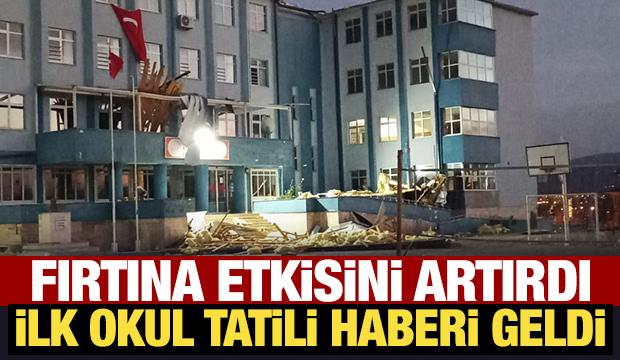 Fırtına etkisini artırdı, ilk okul tatili haberi geldi