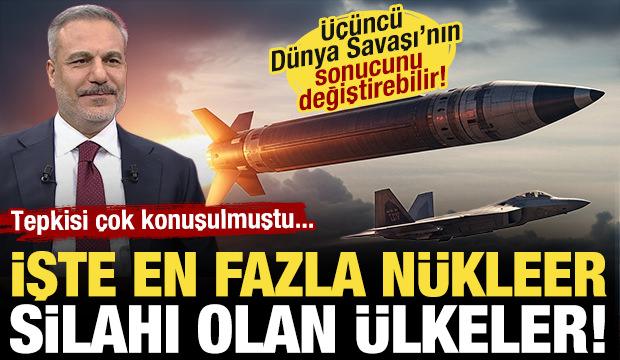 Hakan Fidan'ın tepkisi &ccedil;ok konuşulmuştu! İşte en fazla n&uuml;kleer silahı olan &uuml;lkeler...