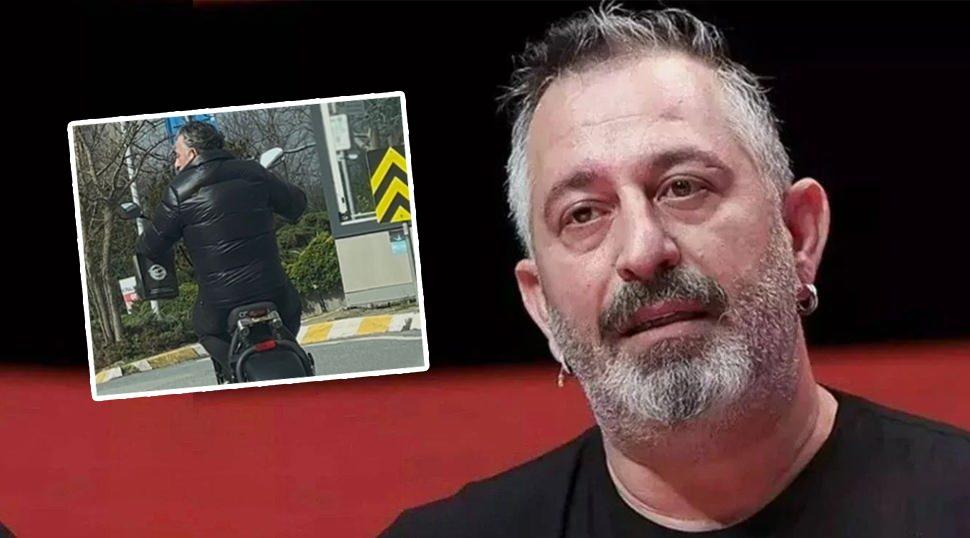 Cem Yılmaz, trafikte kasksız yolculuk yaparken yakalandı!