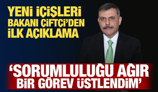 İ&ccedil;işleri Bakanı &Ccedil;ift&ccedil;i'den ilk a&ccedil;ıklama: &Ccedil;ok ağır bir g&ouml;rev, dua bekliyorum