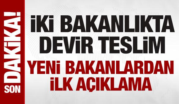 İ&ccedil;işleri ve Adalet Bakanlıklarında devir teslim t&ouml;reni...