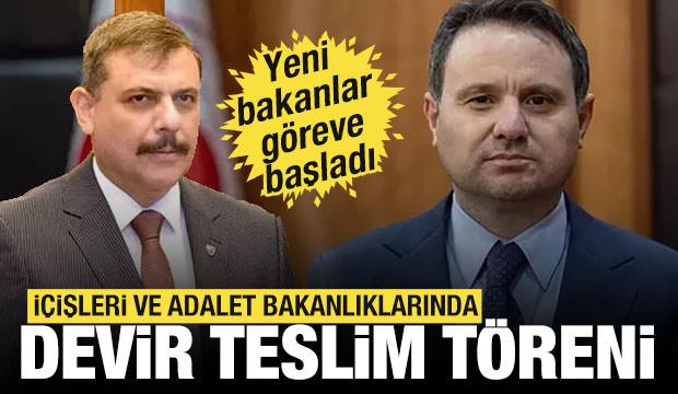 İ&ccedil;işleri ve Adalet Bakanlıklarında devir teslim t&ouml;reni...
