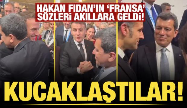 Macron ile ter&ouml;r &ouml;rg&uuml;t&uuml; SDG/YPG elebaşı Mazlum Abdi kucaklaştı