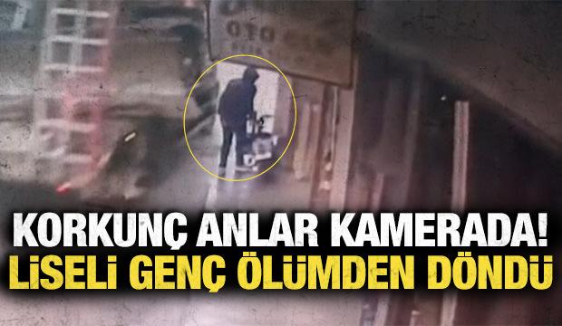 Manisa&rsquo;da korku dolu anlar kamerada: Lise &ouml;ğrencisi &ouml;l&uuml;mden d&ouml;nd&uuml;