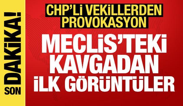 Meclis'te CHP provokasyonu: Vekiller arasındaki arbede kavgaya d&ouml;n&uuml;şt&uuml;