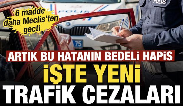Meclis'ten 6 madde daha ge&ccedil;ti: İşte yeni trafik cezaları