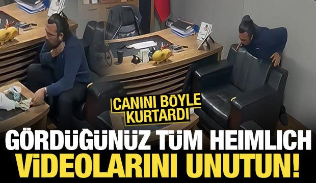 Sağlık &ccedil;alışanı, kendi kendine yaptığı Heimlich manevrası ile hayata tutundu