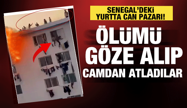 Senegal'de &uuml;niversite kamp&uuml;s&uuml;nde &ccedil;ıkan yangında korkan bazı &ouml;ğrenciler pencereden atladı