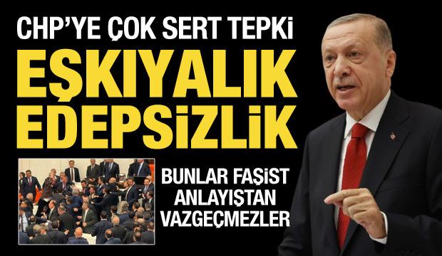 Son Dakika: Cumhurbaşkanı Erdoğan'dan CHP'ye &ccedil;ok sert tepki: Eşkıyalık, edepsizlik!