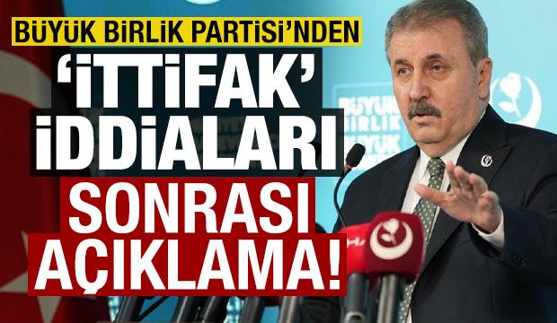 Son dakika haberi: B&uuml;y&uuml;k Birlik Partisi'nden 'ittifak' iddialarına ilişkin a&ccedil;ıklama!