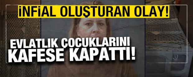 Teksas'ta akılalmaz olay! Evlatlık &ccedil;ocuklarını kafese kapattı