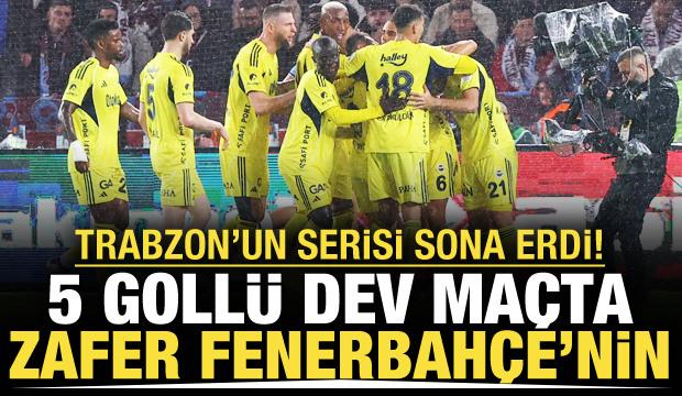 Trabzon'un serisi sona erdi! 5 goll&uuml; ma&ccedil;ta zafer Fenerbah&ccedil;e'nin