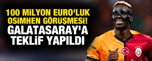 100 milyon Euro'luk Osimhen g&ouml;r&uuml;şmesi! Galatasaray'a teklif yapıldı