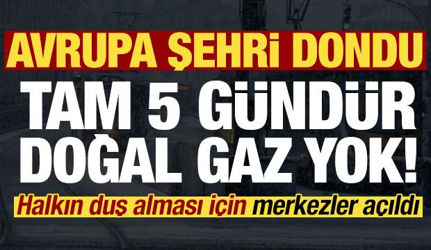 Avrupa şehri dondu: 5 g&uuml;nd&uuml;r doğal gaz yok! Belediye merkezleri duş i&ccedil;in a&ccedil;ıldı...