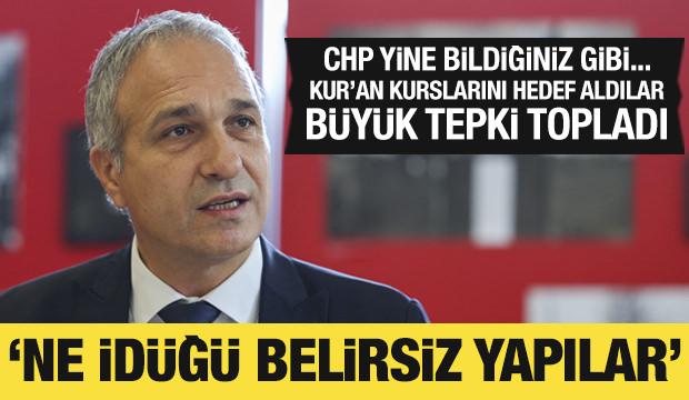 CHP'li &Ouml;z&ccedil;ağdaş Kur'an kurslarını hedef aldı: B&uuml;y&uuml;k tepki topladı