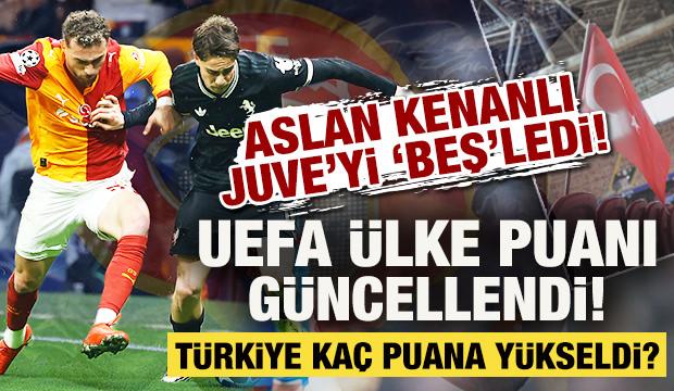Galatasaray, Juventus'u beşledi! &Uuml;lke puanımız yeniden g&uuml;ncellendi: İşte g&uuml;ncel sıralama