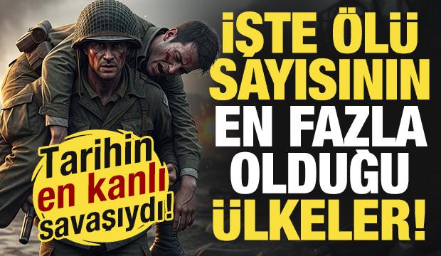 İkinci D&uuml;nya Savaşı'nda &ouml;l&uuml; sayısının en fazla olduğu &uuml;lkeler! Tarihin en kanlı savaşıydı!