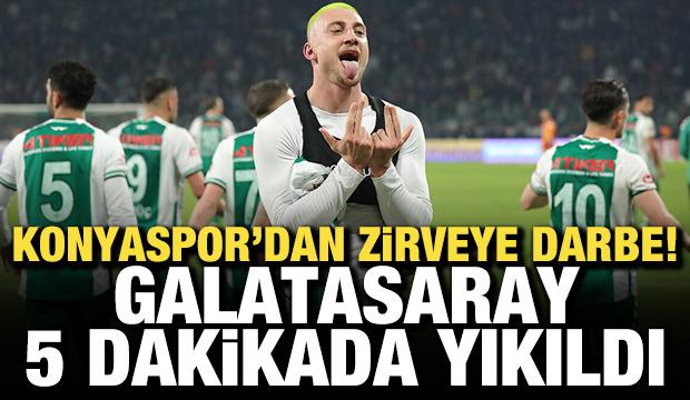 Konyaspor'dan zirveye darbe! Galatasaray 5 dakikada yıkıldı